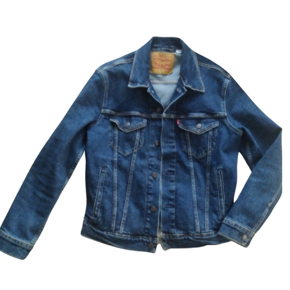 Levi's Dark Blue Denim Trucker Jacket - Picture 1 of 4